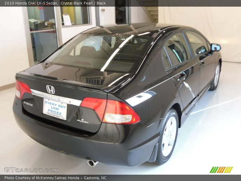 Crystal Black Pearl / Black 2010 Honda Civic LX-S Sedan