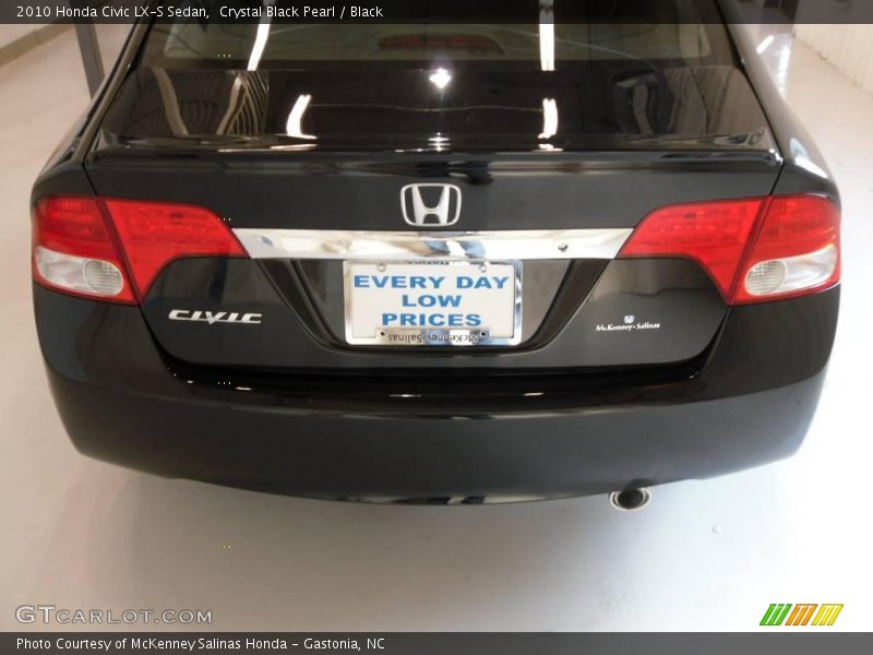 Crystal Black Pearl / Black 2010 Honda Civic LX-S Sedan