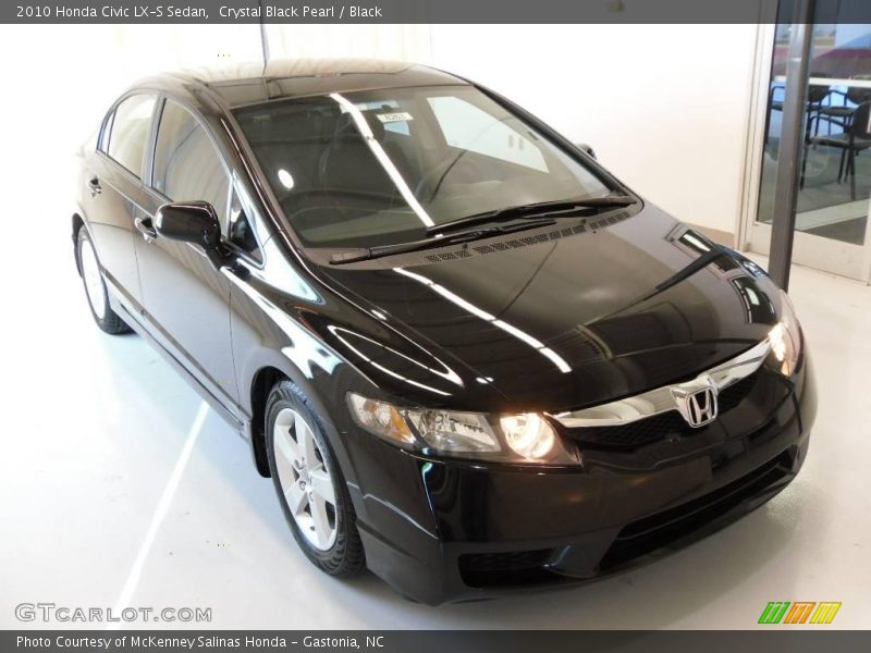 Crystal Black Pearl / Black 2010 Honda Civic LX-S Sedan