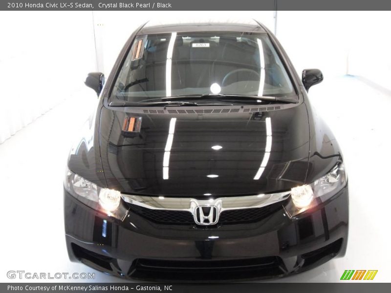 Crystal Black Pearl / Black 2010 Honda Civic LX-S Sedan