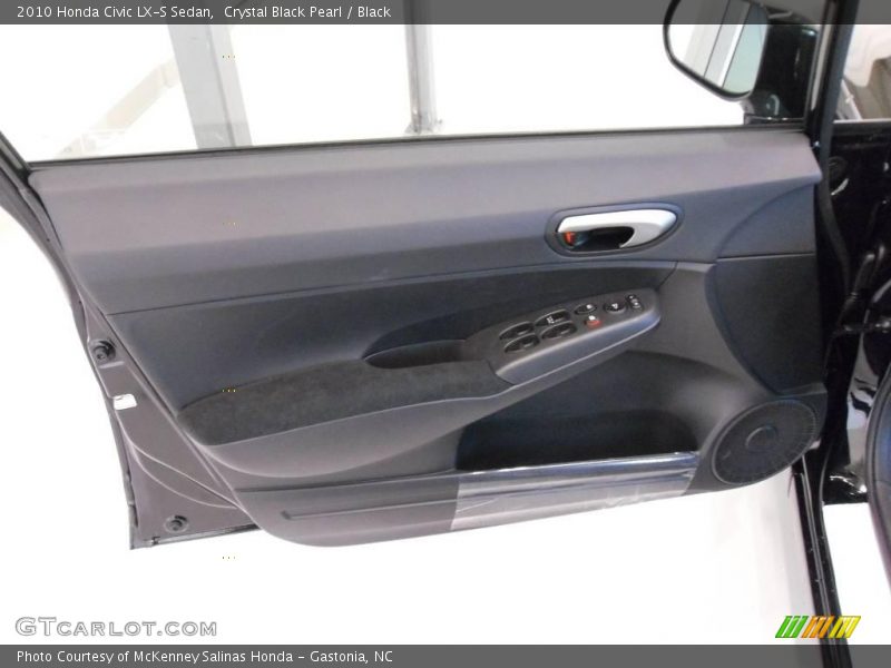 Crystal Black Pearl / Black 2010 Honda Civic LX-S Sedan