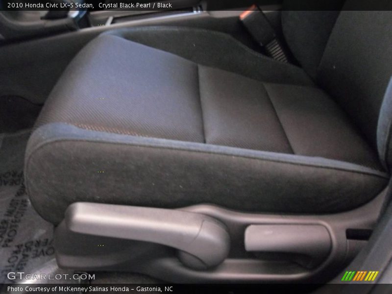 Crystal Black Pearl / Black 2010 Honda Civic LX-S Sedan