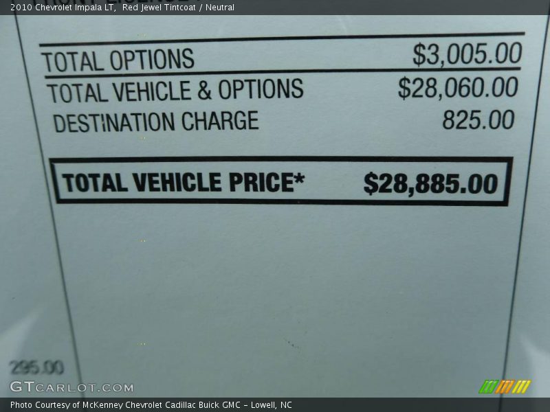 Red Jewel Tintcoat / Neutral 2010 Chevrolet Impala LT