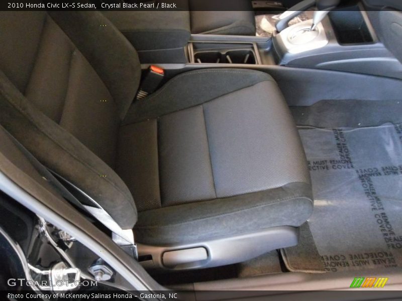 Crystal Black Pearl / Black 2010 Honda Civic LX-S Sedan