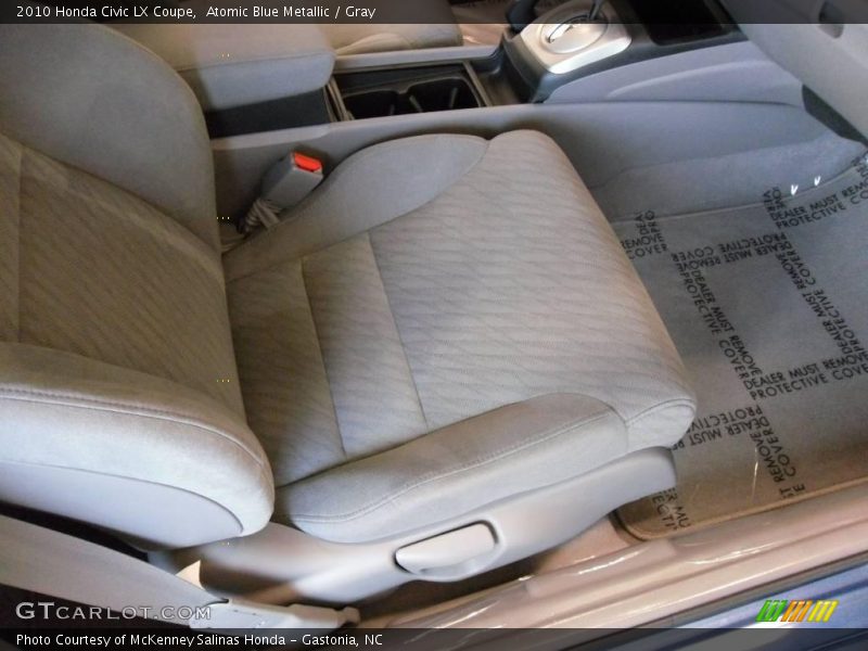 Atomic Blue Metallic / Gray 2010 Honda Civic LX Coupe