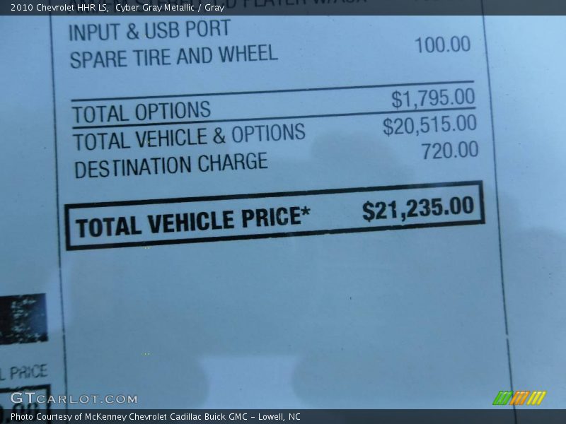 Cyber Gray Metallic / Gray 2010 Chevrolet HHR LS