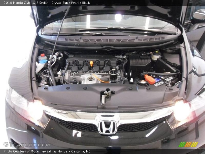 Crystal Black Pearl / Black 2010 Honda Civic LX-S Sedan