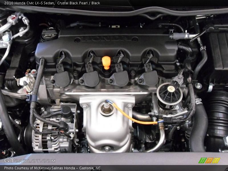Crystal Black Pearl / Black 2010 Honda Civic LX-S Sedan