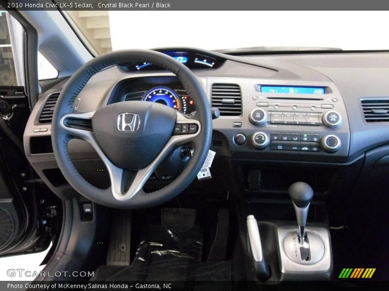 Crystal Black Pearl / Black 2010 Honda Civic LX-S Sedan