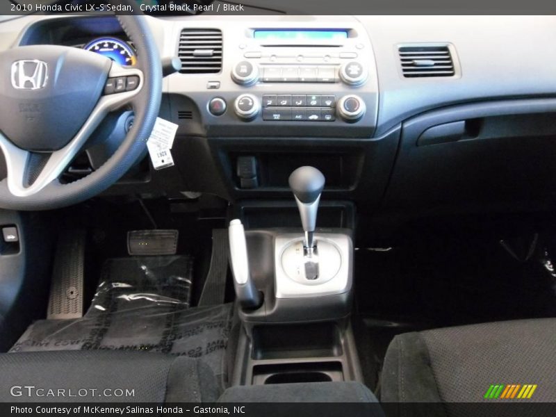 Crystal Black Pearl / Black 2010 Honda Civic LX-S Sedan