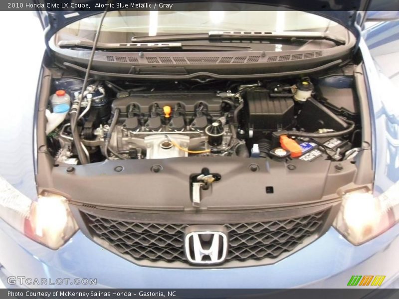 Atomic Blue Metallic / Gray 2010 Honda Civic LX Coupe