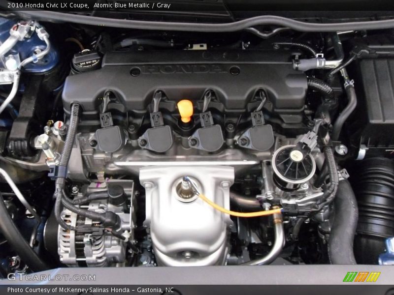 Atomic Blue Metallic / Gray 2010 Honda Civic LX Coupe