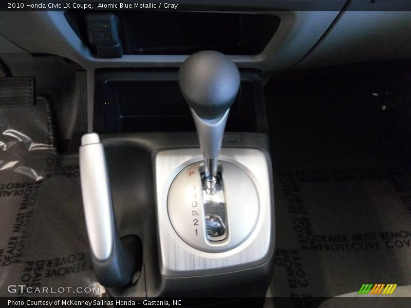 Atomic Blue Metallic / Gray 2010 Honda Civic LX Coupe