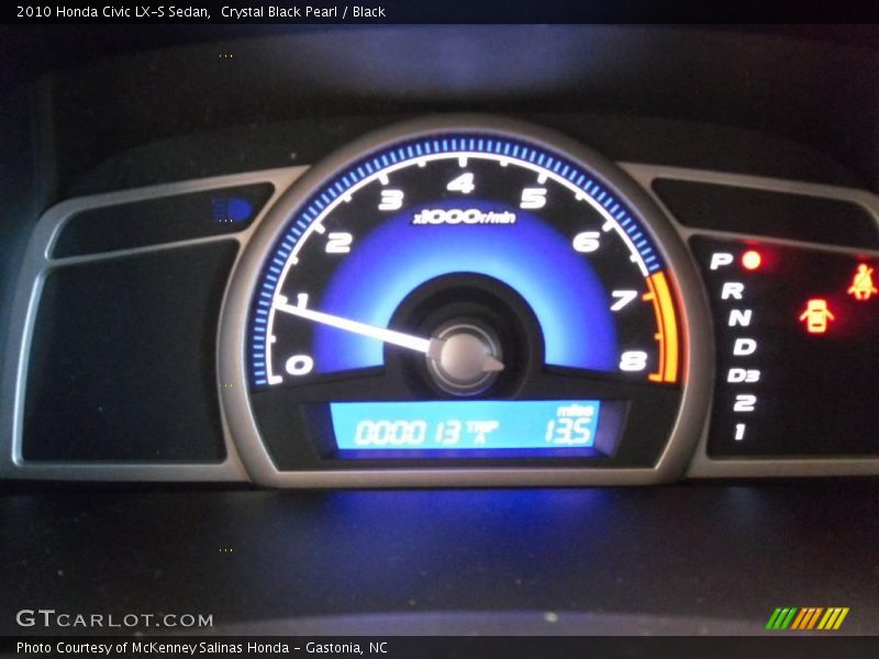 Crystal Black Pearl / Black 2010 Honda Civic LX-S Sedan