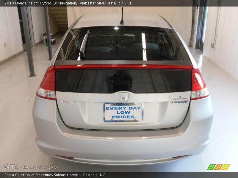 Alabaster Silver Metallic / Blue 2010 Honda Insight Hybrid EX Navigation