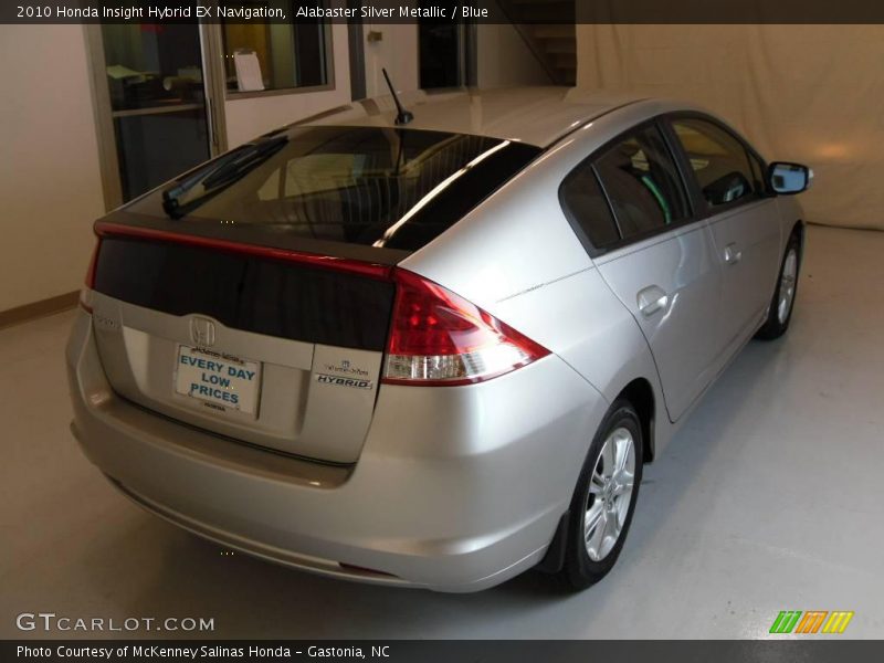 Alabaster Silver Metallic / Blue 2010 Honda Insight Hybrid EX Navigation