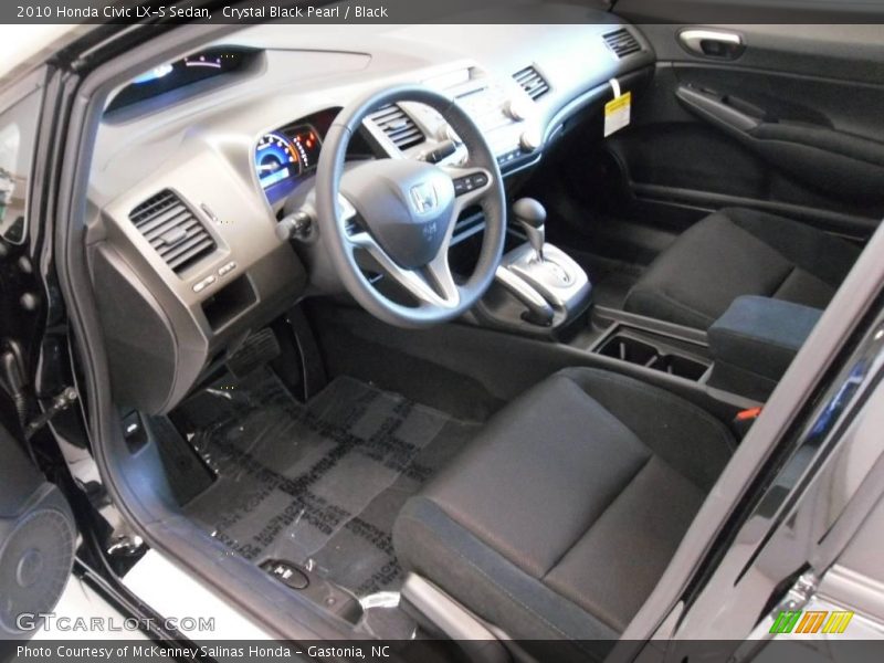 Crystal Black Pearl / Black 2010 Honda Civic LX-S Sedan