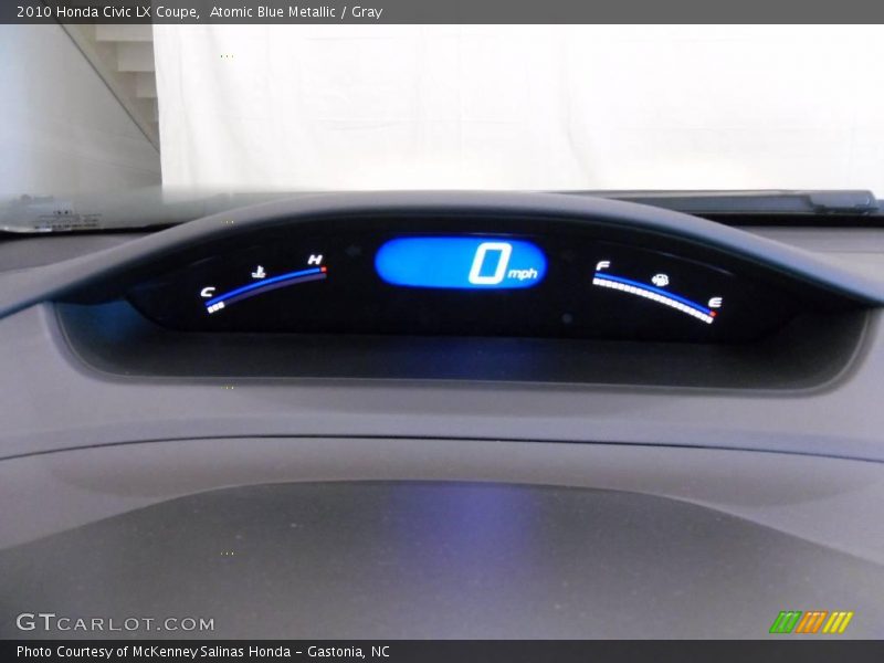 Atomic Blue Metallic / Gray 2010 Honda Civic LX Coupe