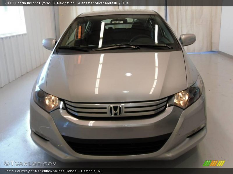 Alabaster Silver Metallic / Blue 2010 Honda Insight Hybrid EX Navigation