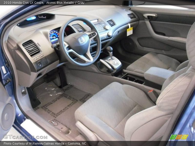 Atomic Blue Metallic / Gray 2010 Honda Civic LX Coupe