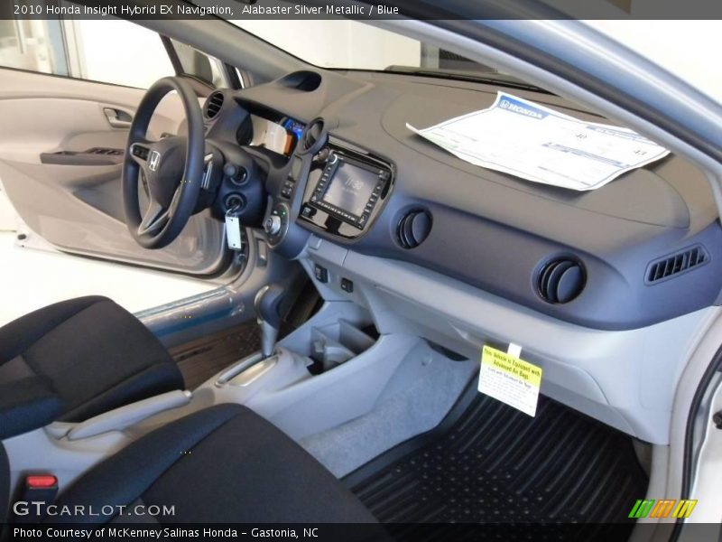 Alabaster Silver Metallic / Blue 2010 Honda Insight Hybrid EX Navigation