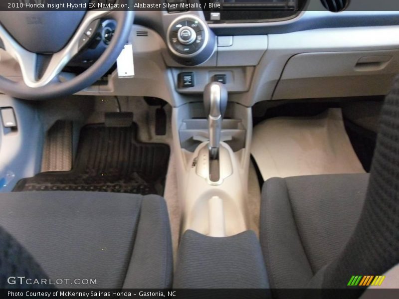 Alabaster Silver Metallic / Blue 2010 Honda Insight Hybrid EX Navigation
