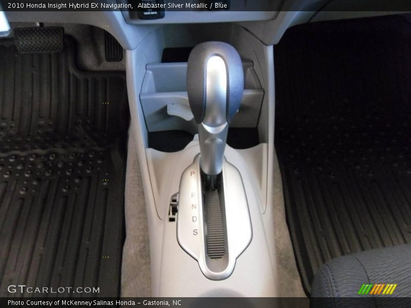 Alabaster Silver Metallic / Blue 2010 Honda Insight Hybrid EX Navigation