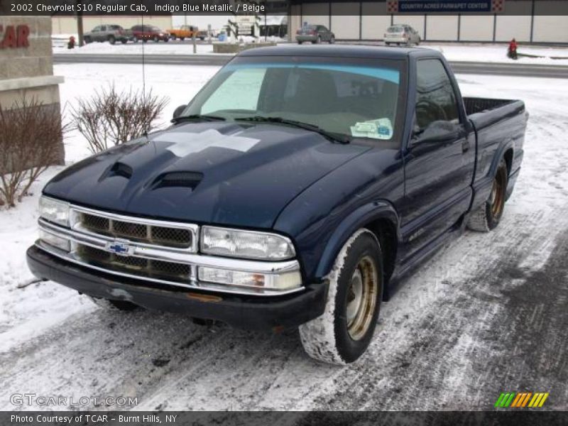Indigo Blue Metallic / Beige 2002 Chevrolet S10 Regular Cab