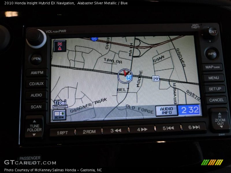 Alabaster Silver Metallic / Blue 2010 Honda Insight Hybrid EX Navigation