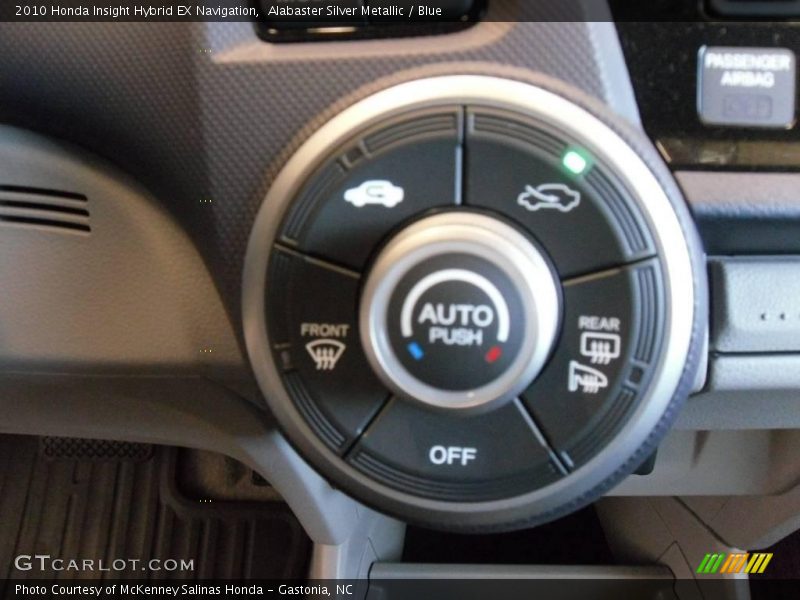 Alabaster Silver Metallic / Blue 2010 Honda Insight Hybrid EX Navigation