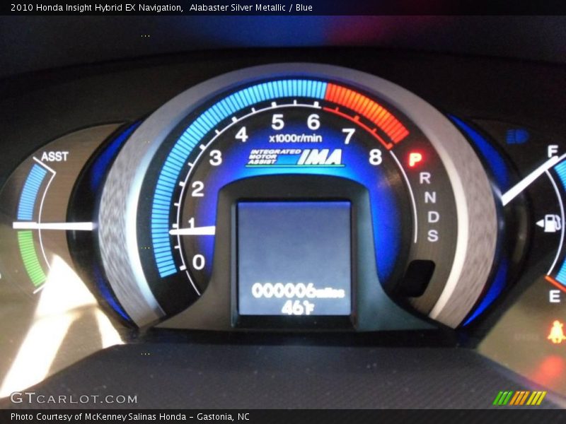 Alabaster Silver Metallic / Blue 2010 Honda Insight Hybrid EX Navigation