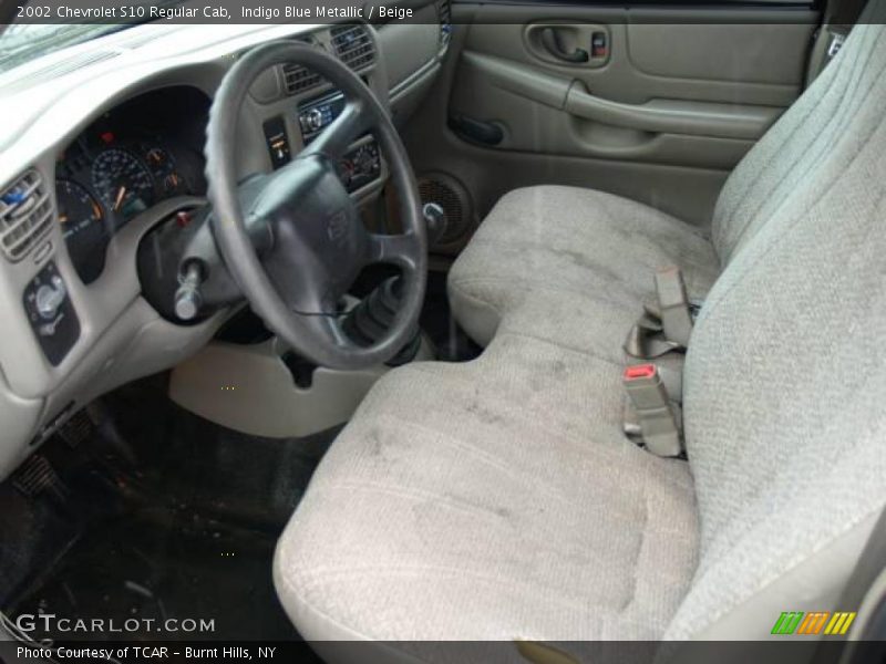 Indigo Blue Metallic / Beige 2002 Chevrolet S10 Regular Cab
