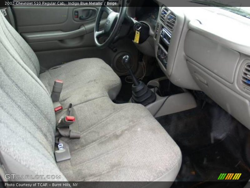 Indigo Blue Metallic / Beige 2002 Chevrolet S10 Regular Cab