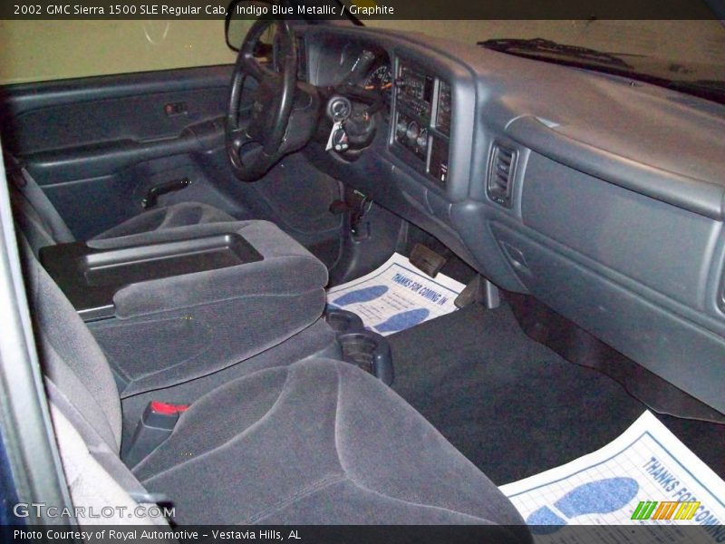 Indigo Blue Metallic / Graphite 2002 GMC Sierra 1500 SLE Regular Cab