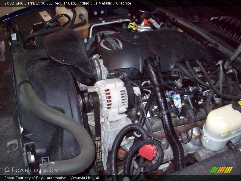 Indigo Blue Metallic / Graphite 2002 GMC Sierra 1500 SLE Regular Cab