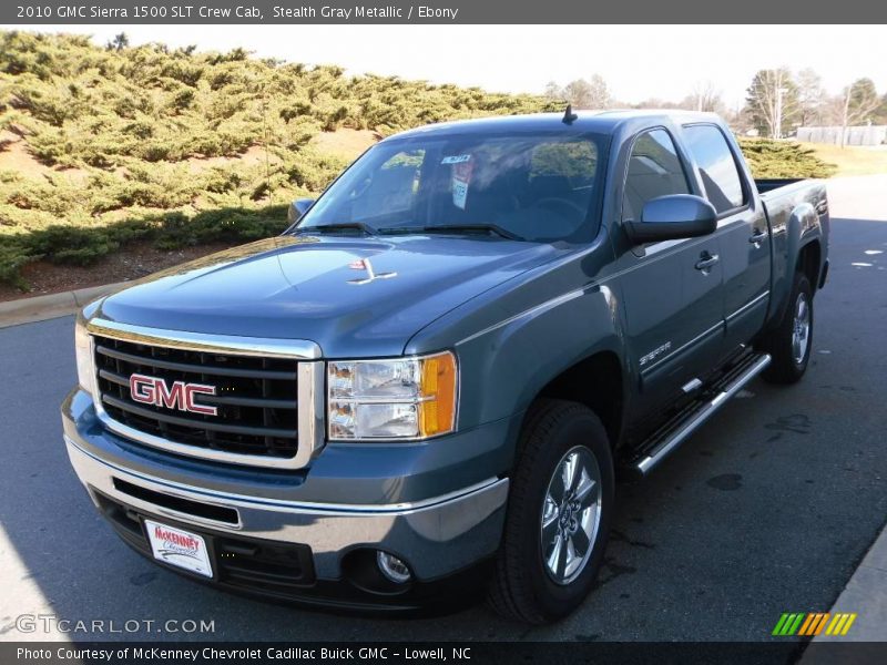 Stealth Gray Metallic / Ebony 2010 GMC Sierra 1500 SLT Crew Cab