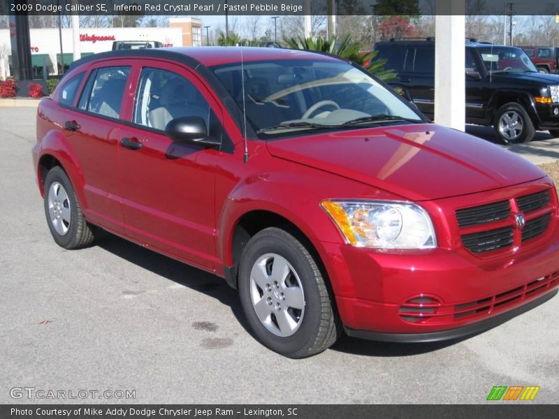 Inferno Red Crystal Pearl / Pastel Pebble Beige 2009 Dodge Caliber SE