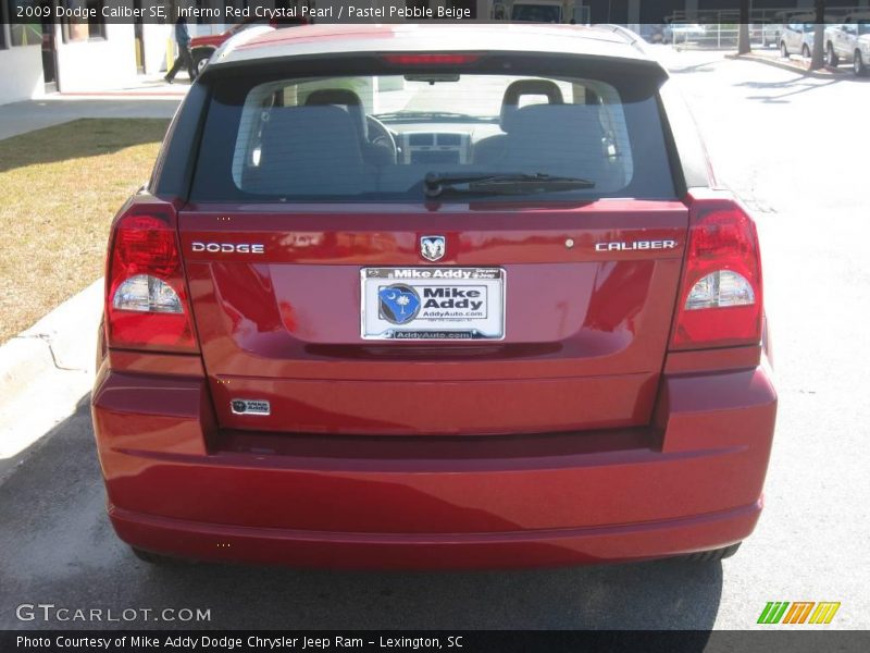 Inferno Red Crystal Pearl / Pastel Pebble Beige 2009 Dodge Caliber SE
