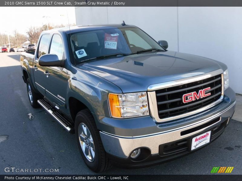 Stealth Gray Metallic / Ebony 2010 GMC Sierra 1500 SLT Crew Cab