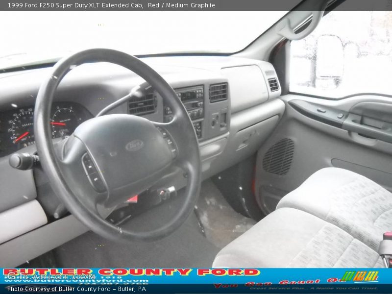 Red / Medium Graphite 1999 Ford F250 Super Duty XLT Extended Cab