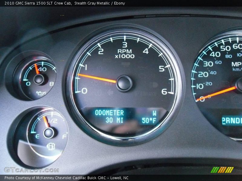 Stealth Gray Metallic / Ebony 2010 GMC Sierra 1500 SLT Crew Cab