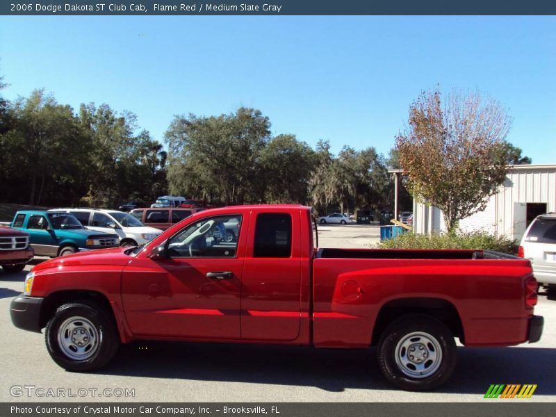 Flame Red / Medium Slate Gray 2006 Dodge Dakota ST Club Cab