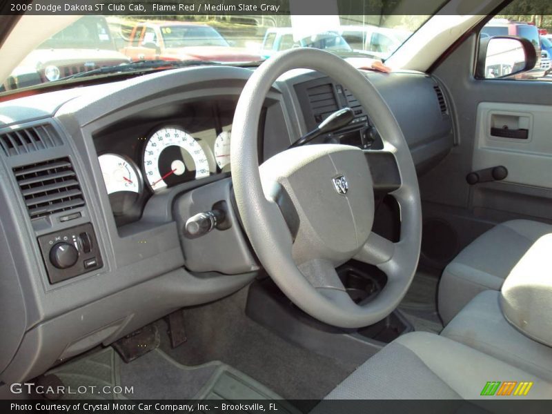Flame Red / Medium Slate Gray 2006 Dodge Dakota ST Club Cab
