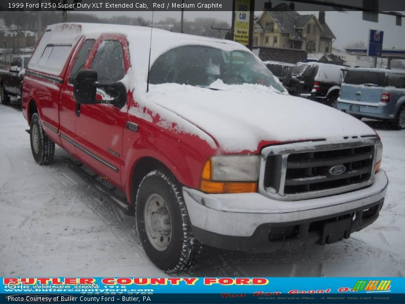 Red / Medium Graphite 1999 Ford F250 Super Duty XLT Extended Cab