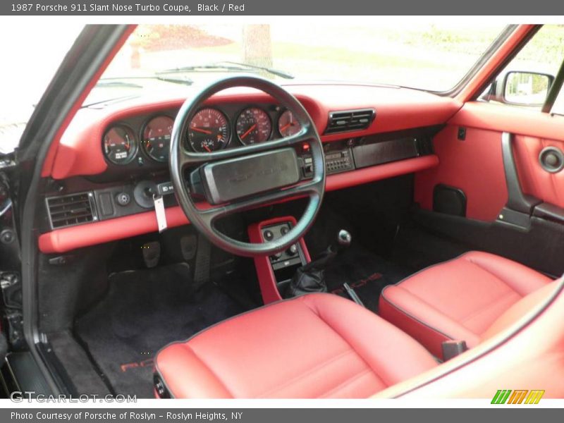 Red Interior - 1987 911 Slant Nose Turbo Coupe 
