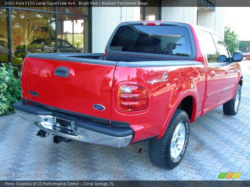 Bright Red / Medium Parchment Beige 2003 Ford F150 Lariat SuperCrew 4x4