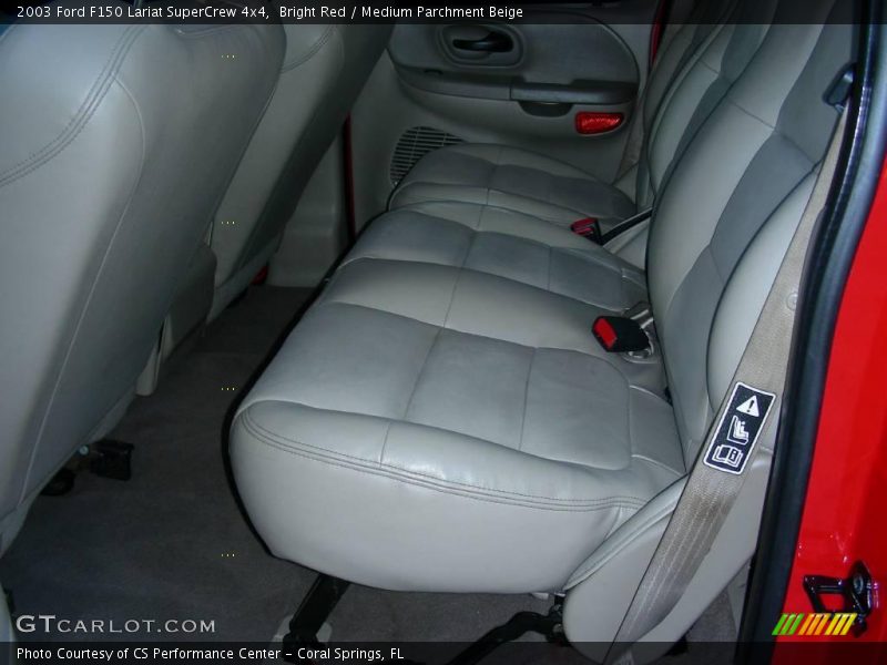 Bright Red / Medium Parchment Beige 2003 Ford F150 Lariat SuperCrew 4x4