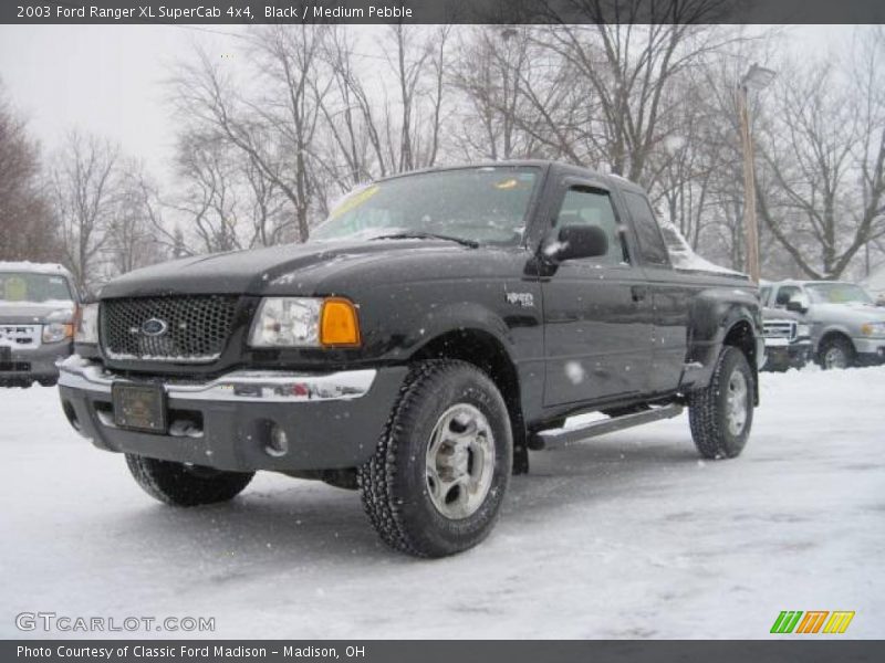 Black / Medium Pebble 2003 Ford Ranger XL SuperCab 4x4