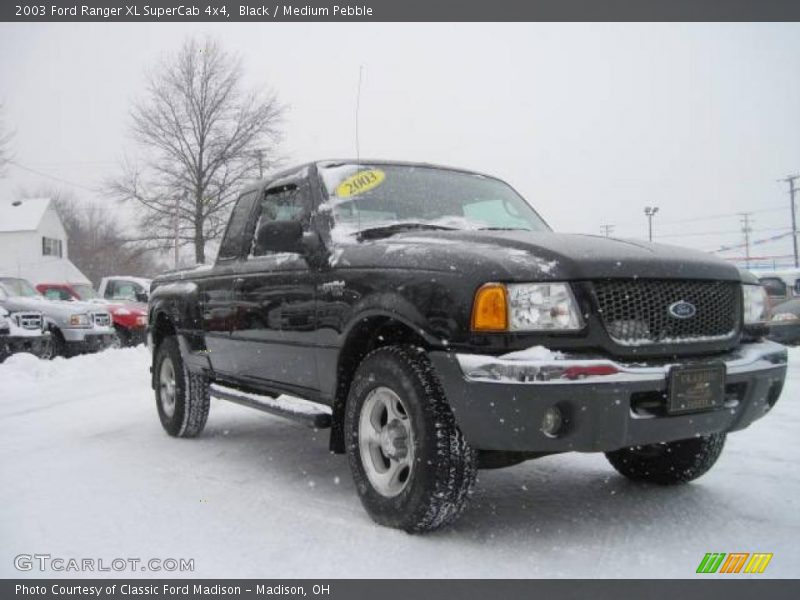 Black / Medium Pebble 2003 Ford Ranger XL SuperCab 4x4