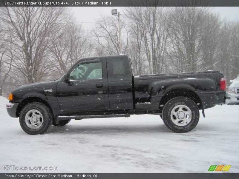 Black / Medium Pebble 2003 Ford Ranger XL SuperCab 4x4
